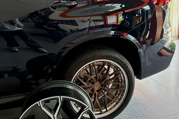 Olim Cd23 Modular 2pc 6061 T6 Fine Polishing Lip Brushed Bronze Surface On Bmw X5